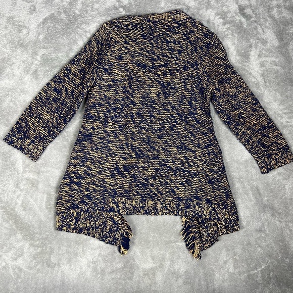 Anthropologie Cardigan Womens Small Sparrow Linen Wool Knit Classic Sleek City - Picture 6 of 8